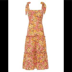 Show Me Your Mumu Toluca Midi Dress in Pretty Poppy